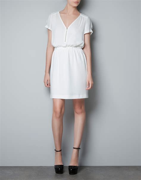 zara white dress